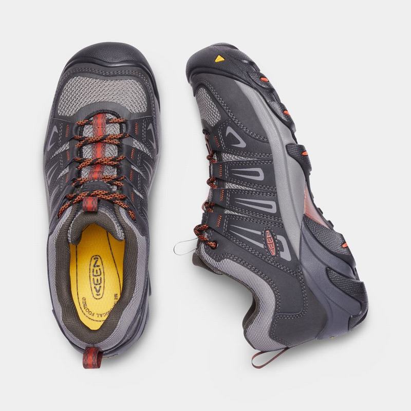 Keen Boulder Kısa Steel Toe - Erkek Iş Ayakkabısı - Lacivert - Turkey (148352UTZ)